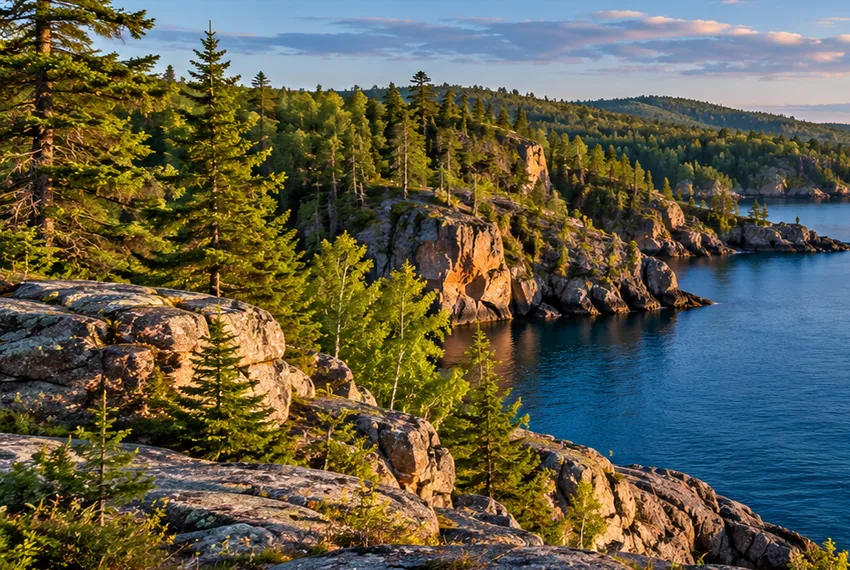 Rocky lakeshore